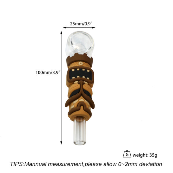 Indian Straight Tube Glass Pipe - Image 9