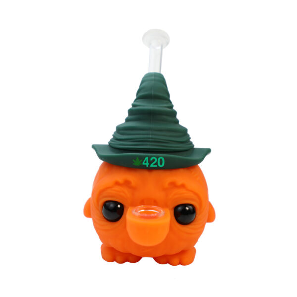 Silicone pumpkin wizard hat water pipe