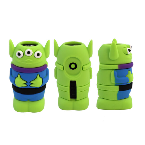 E4 Three-Eyed Alien Silicone CBD 510 Thread Rechargeable Type C 650 mah Battery Device - Image 5