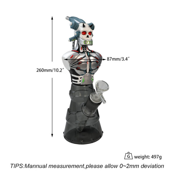 Cosy Molds 10.2" Mechanical Skeleton Water Pipe - Image 6