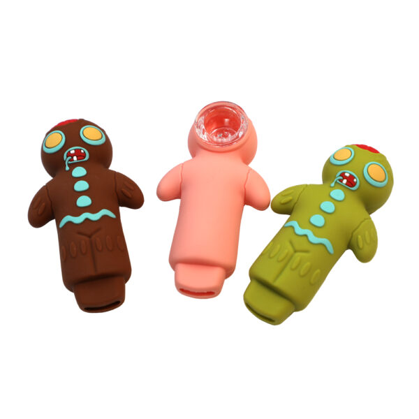 YHS Smoke 3.1" Gringerbread Man Hand Pipe - Image 7