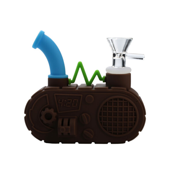 YHS Smoke 4.2" Silicone Radio Water Pipe - Image 6