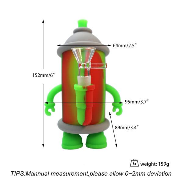 YHS Smoke 6.0" Spray Paint Tank Water Pipe - Image 8