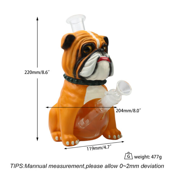 YHS Smoke 8.6" PVC Bulldog Water Pipe - Image 6
