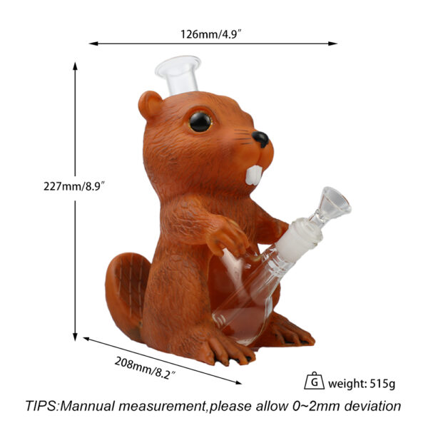 YHS Smoke 8.9" PVC Beaver Water Pipe - Image 8
