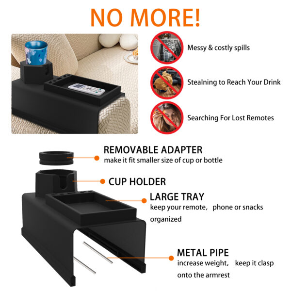 Couch Arm Table: Sofa Table for Couches - Image 9