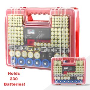 Battery Organizer Storage Case Up to 230 Batteries