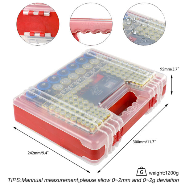 Battery Organizer Storage Case Up to 230 Batteries - Image 5