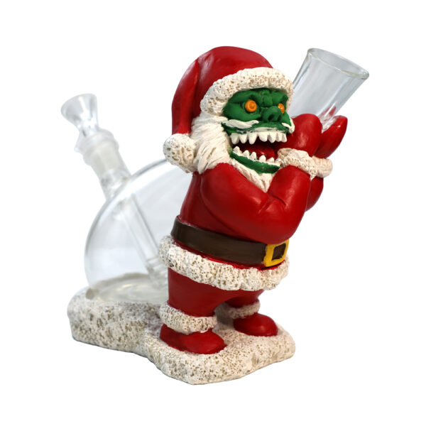 YHS Smoke 6.4" Christmas Resin Zombie Santa Water Pipe