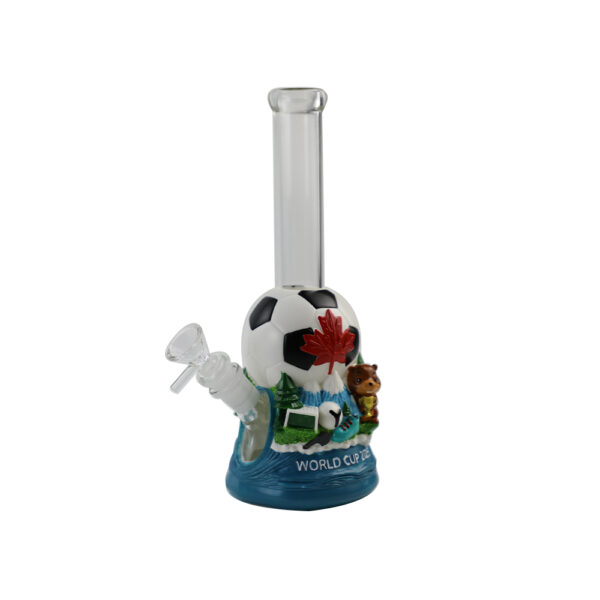 YHS Smoke 10.4" Maple Leaf Soccer Water Pipe