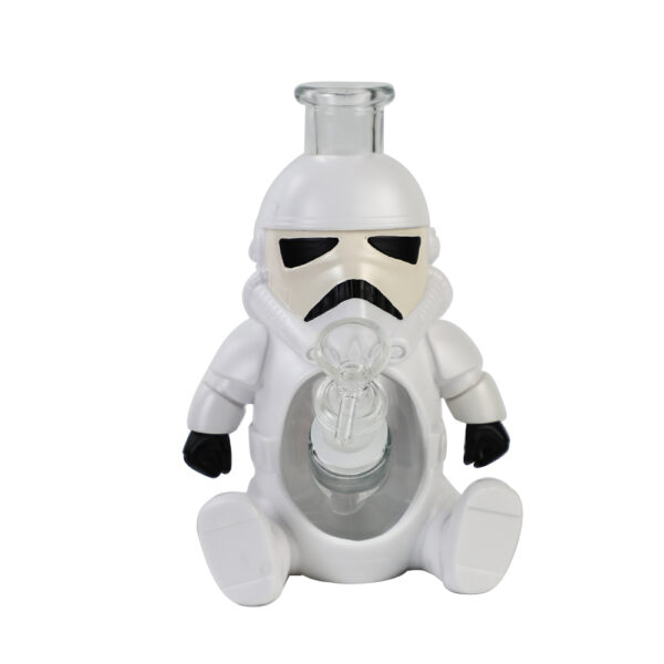 YHS Smoke 7" White Soldiers Water Pipe