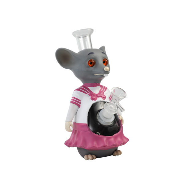 YHS Smoke 8.2" Pink Skirt Mouse Water Pipe