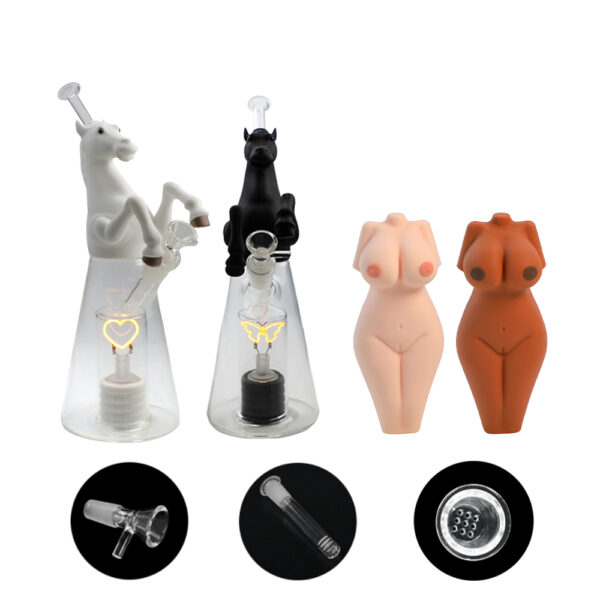 YHS Smoke Glowing Creative Water Pipe Bundle