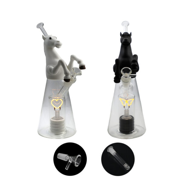 YHS Smoke Valentine’s Day Sweetheart Edition Light-Up Wild Horse Water Pipe Bundle