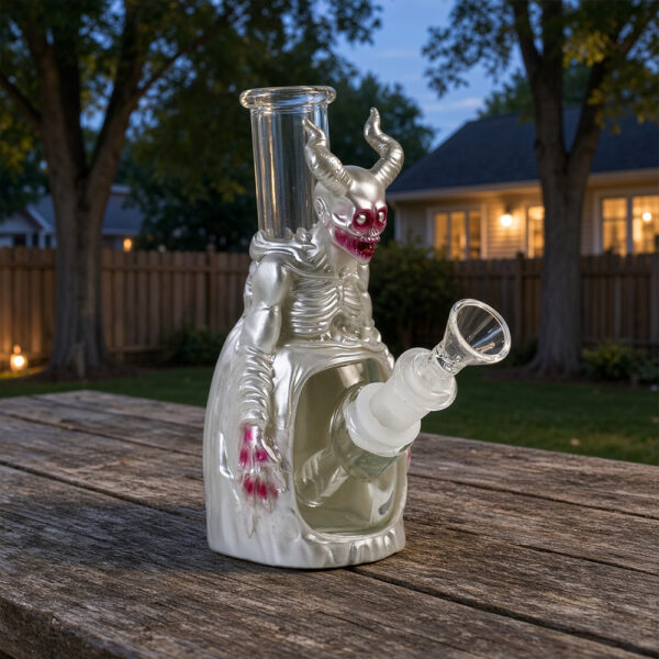 YHS Smoke 6.8" Small White Demon Water Pipe
