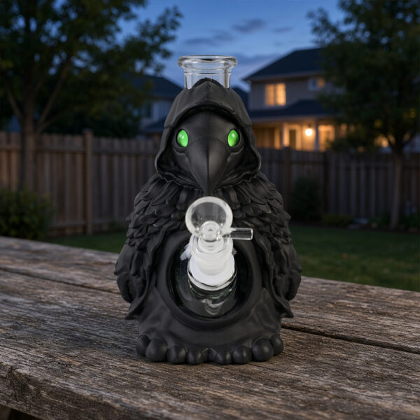 YHS Smoke Small 6.7" Crow Man Water Pipe[NEW]