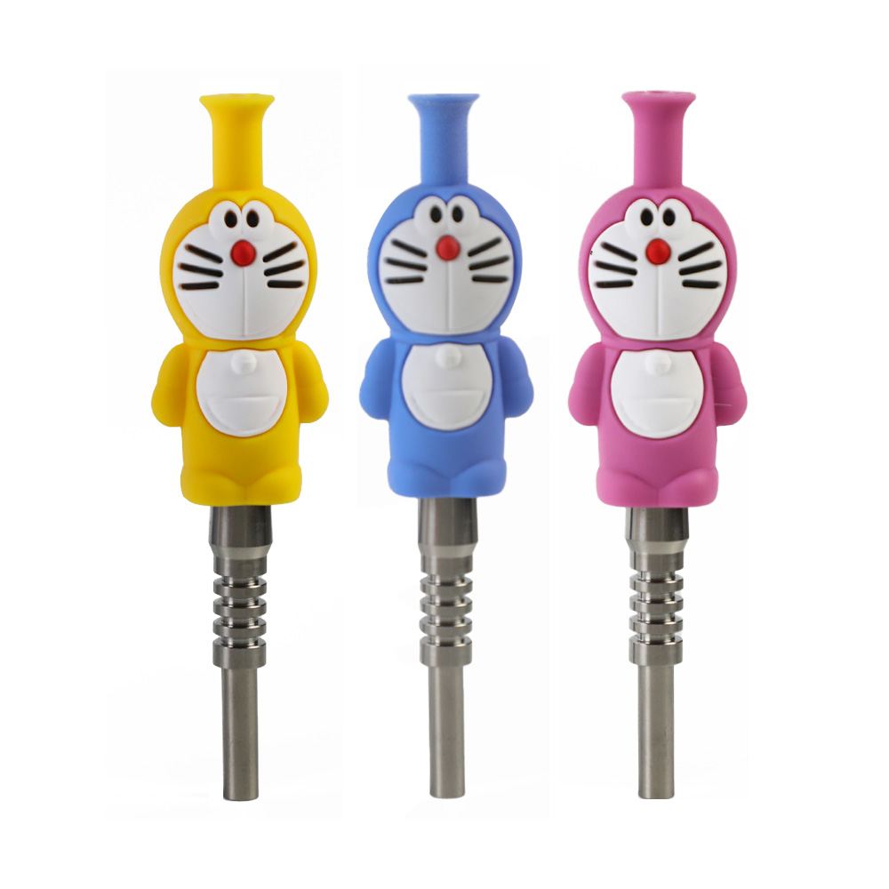 YHS Smoke 6.1" Doraemon Nectar Collector With Titanium Nail