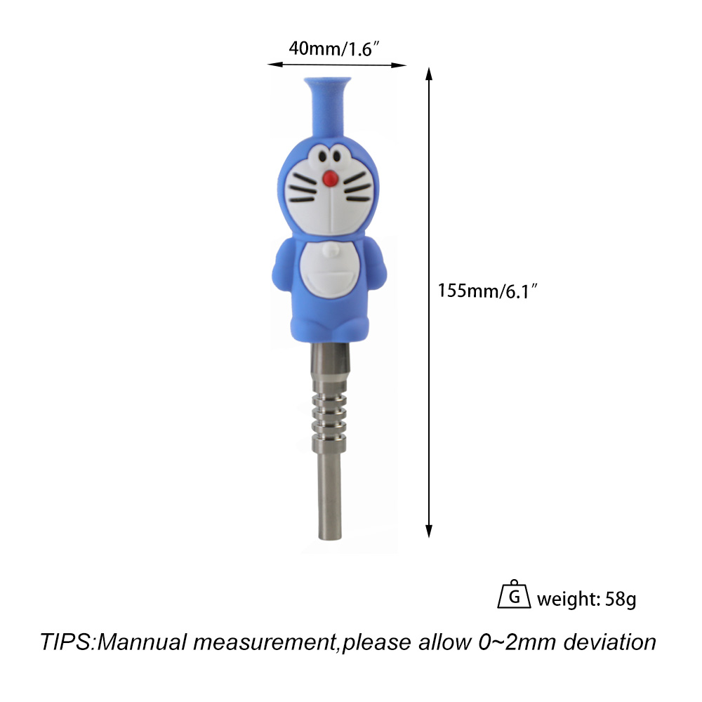 YHS Smoke 6.1" Doraemon Nectar Collector With Titanium Nail - Image 8